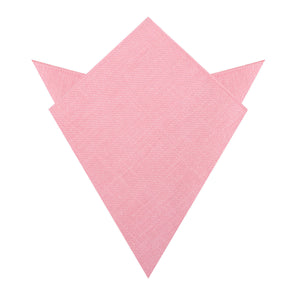 Tickled Pink Chevron Linen Pocket Square