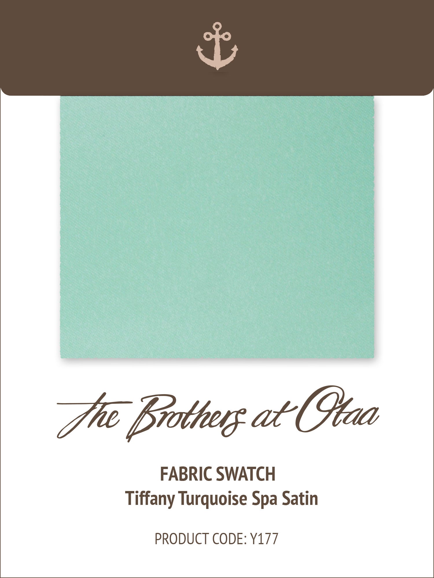 Tiffany Turquoise Spa Satin Y177 Fabric Swatch