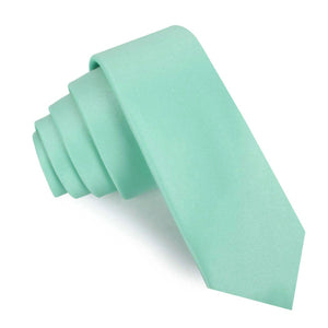 Tiffany Turquoise Spa Satin Skinny Tie