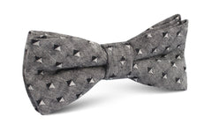 Inception Black Linen Bow Tie