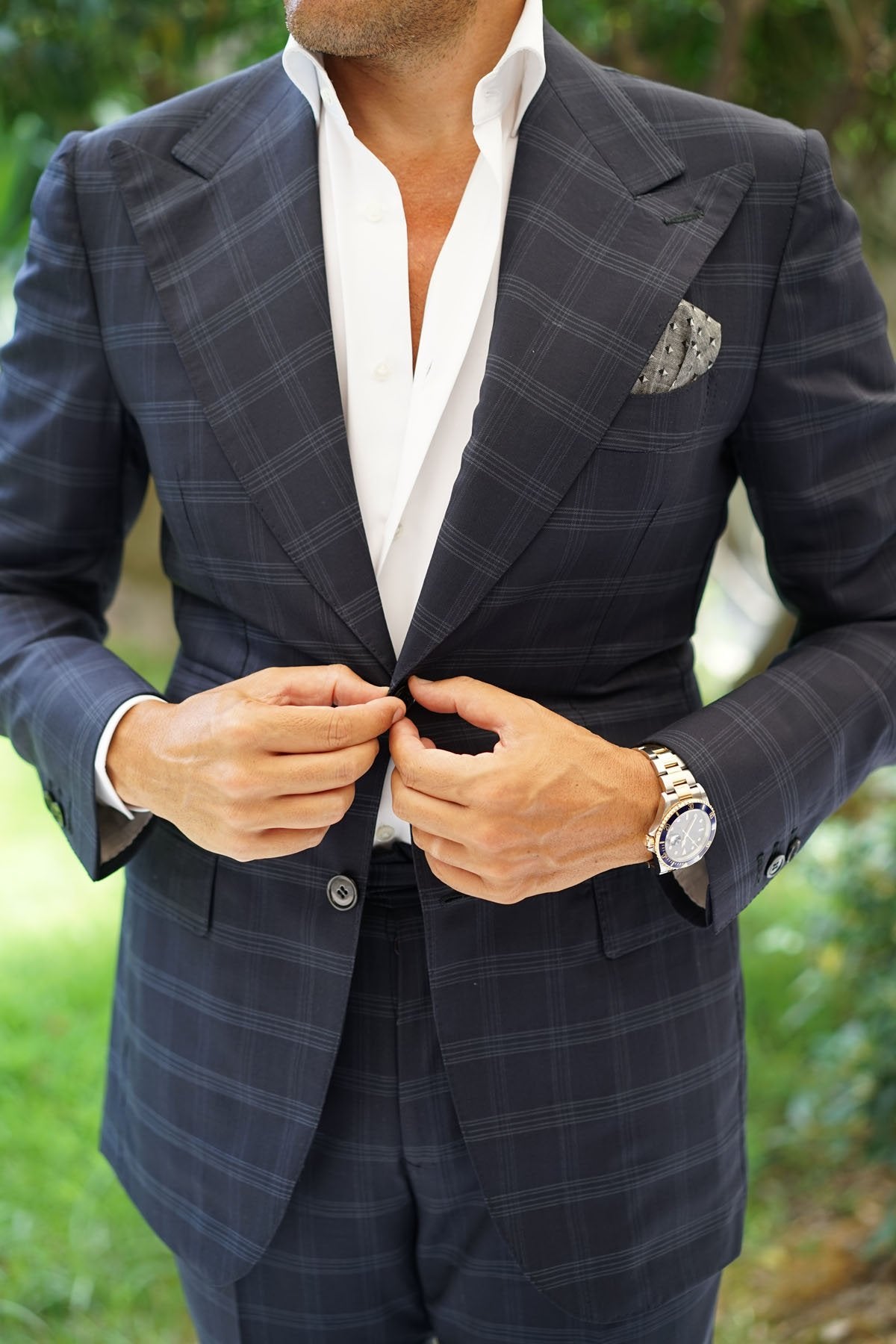 Inception Black Linen Pocket Square | Mens Squares Handkerchiefs | OTAA