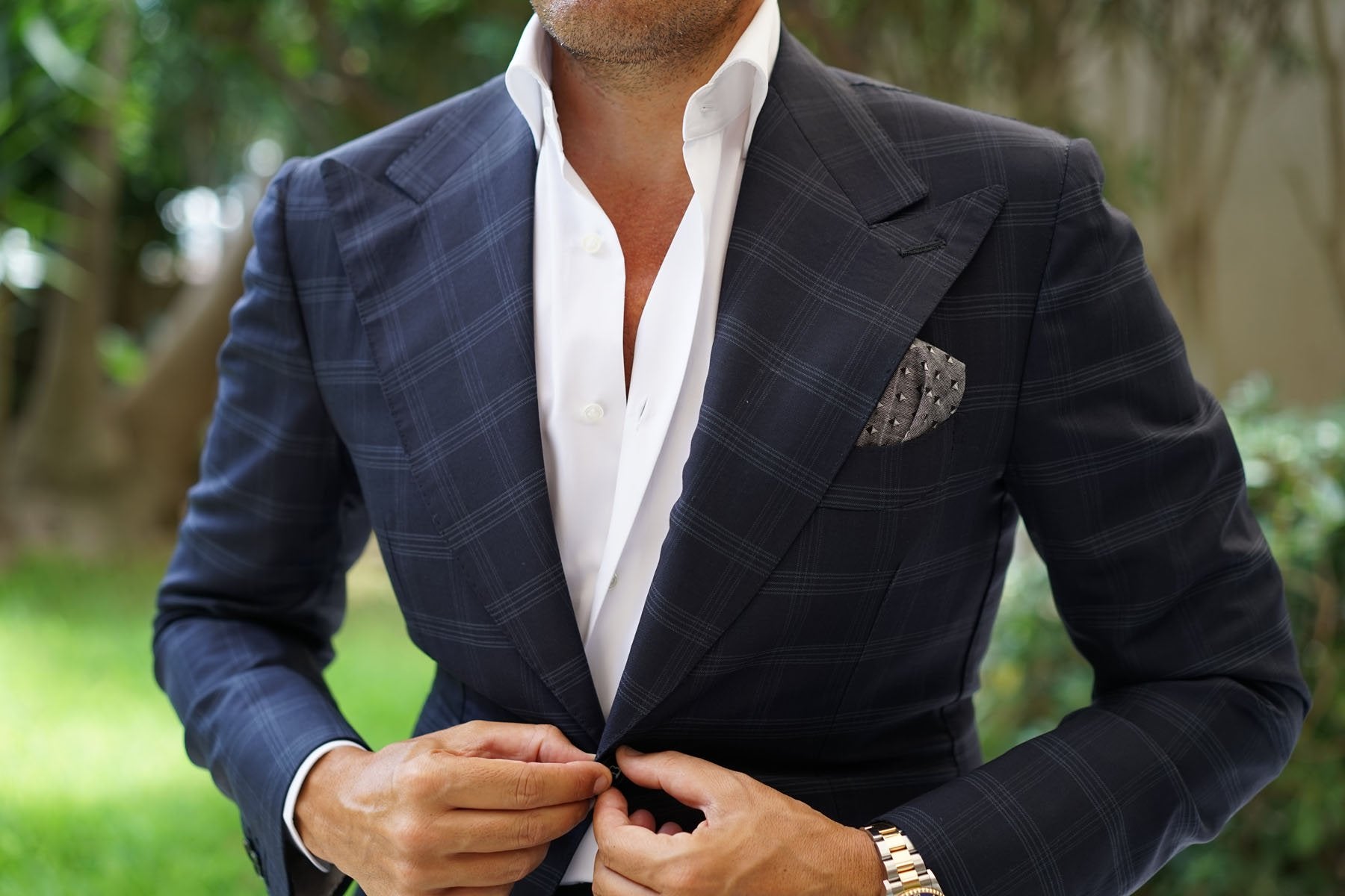 Inception Black Linen Pocket Square | Mens Squares Handkerchiefs | OTAA