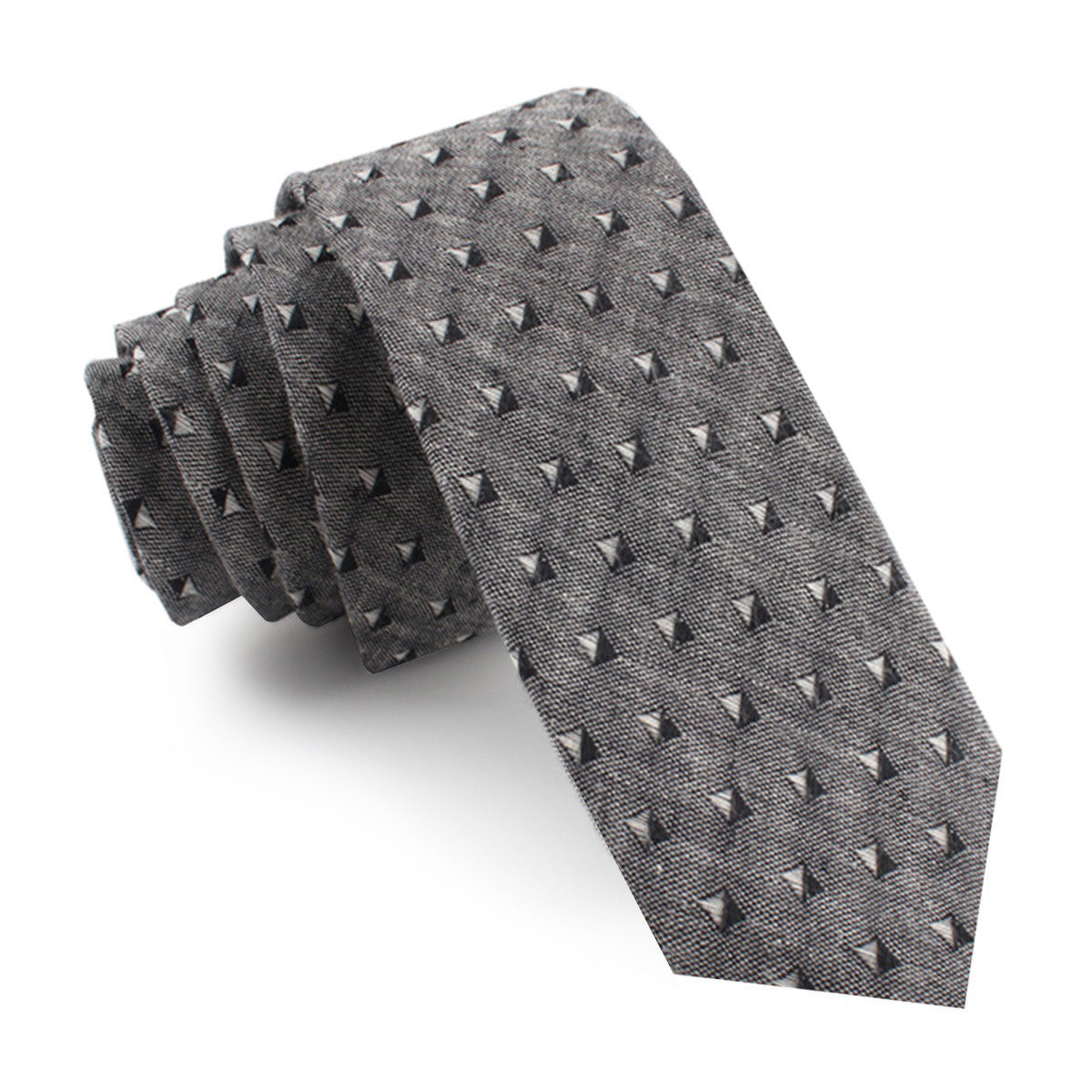 Inception Black Linen Skinny Tie