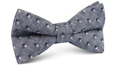 Inception Navy Linen Bow Tie