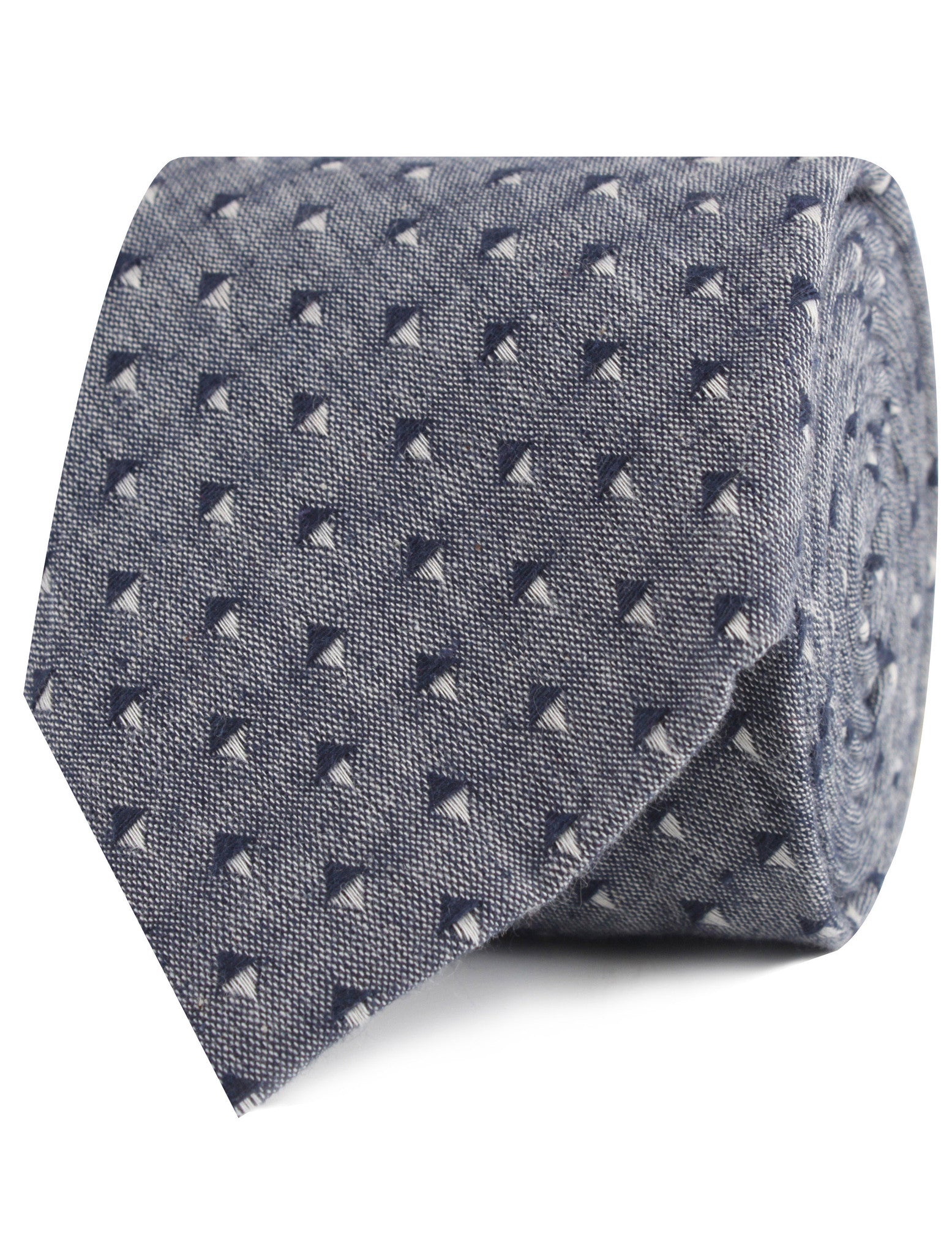 Inception Navy Linen Necktie
