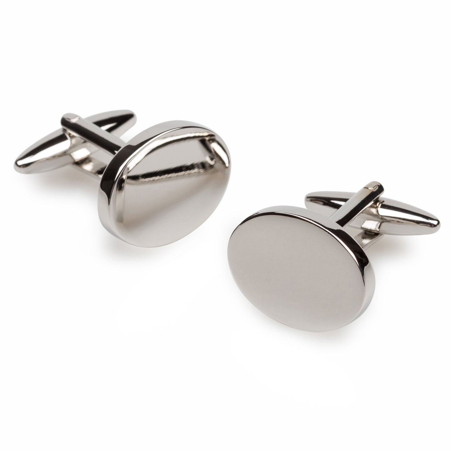 V*x様 Tah'Bah IngotSilver Cuff c.1945 Trent Bridge Silver Oval Cufflinks | Simple Plain Cufflink Mens