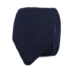 Tristful Navy Knitted Tie