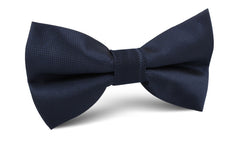 Trivieres Navy Blue Diamond Bow Tie