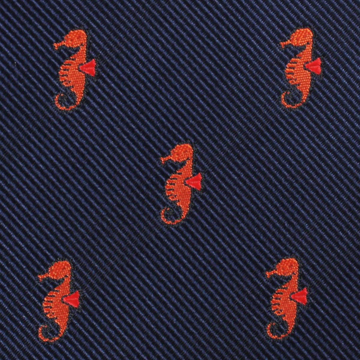 Tropical Seahorse Self Bow Tie Fabric