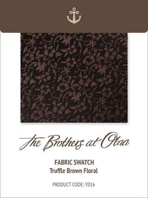 Fabric Swatch (Y016) - Truffle Brown Floral