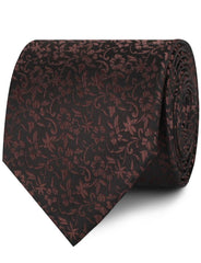 Truffle Brown Floral Neckties