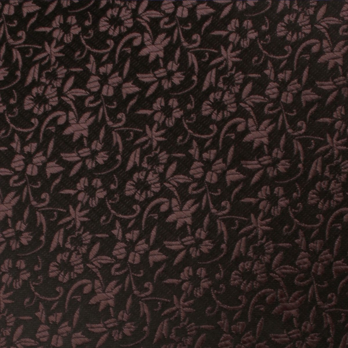 Truffle Brown Floral Pocket Square Fabric