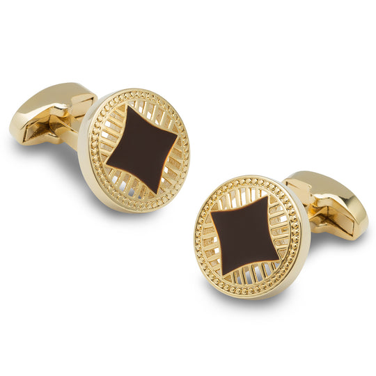 Turkish Gold Medallion Cufflinks