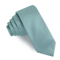 Turkish Teal Blue Weave Skinny Tie