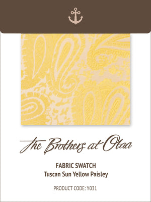 Fabric Swatch (Y031) - Tuscan Sun Yellow Paisley