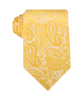 Tuscan Sun Yellow Paisley Necktie
