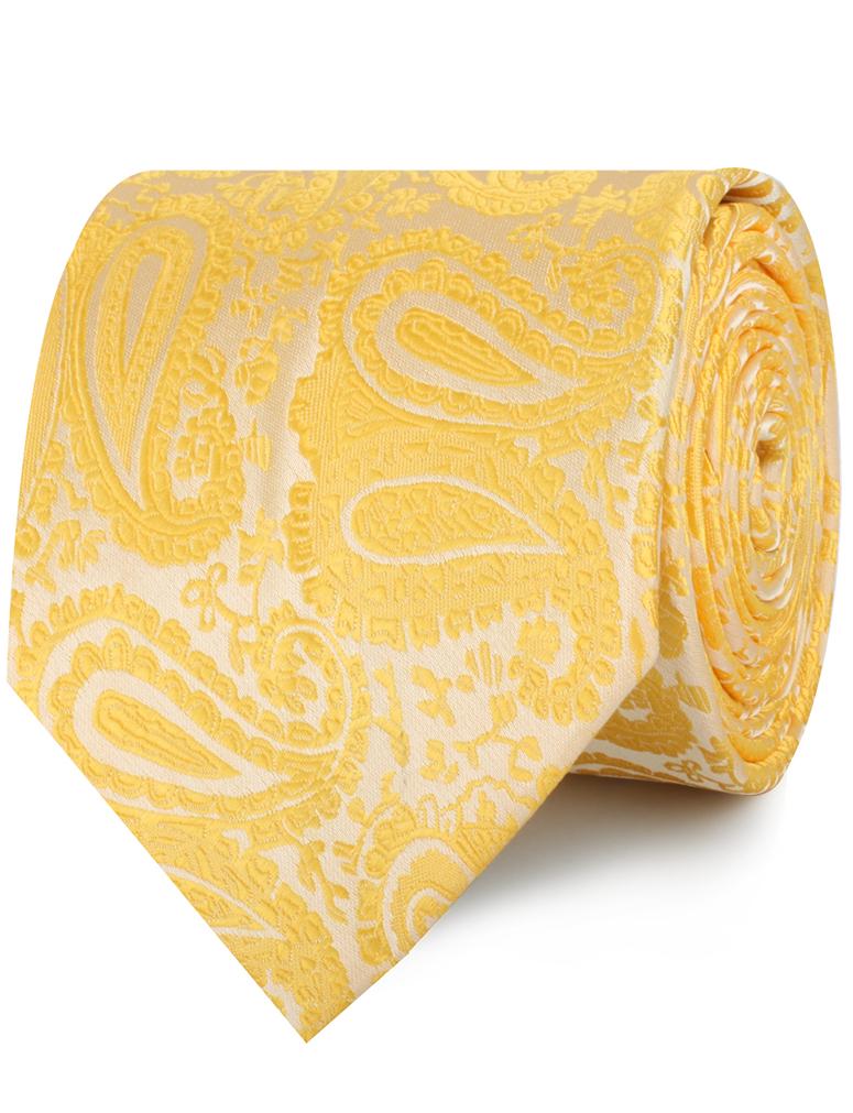 Tuscan Sun Yellow Paisley Neckties