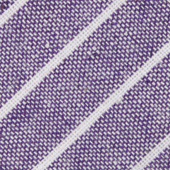 Tyrian Linen Purple Pinstripe Fabric Pocket Square