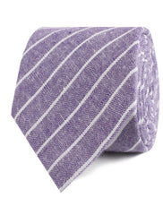 Tyrian Linen Purple Pinstripe Necktie
