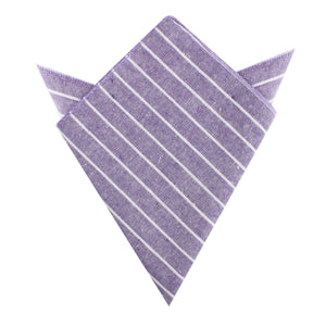 Tyrian Linen Purple Pinstripe Pocket Square