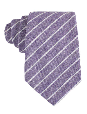 Tyrian Linen Purple Pinstripe Tie