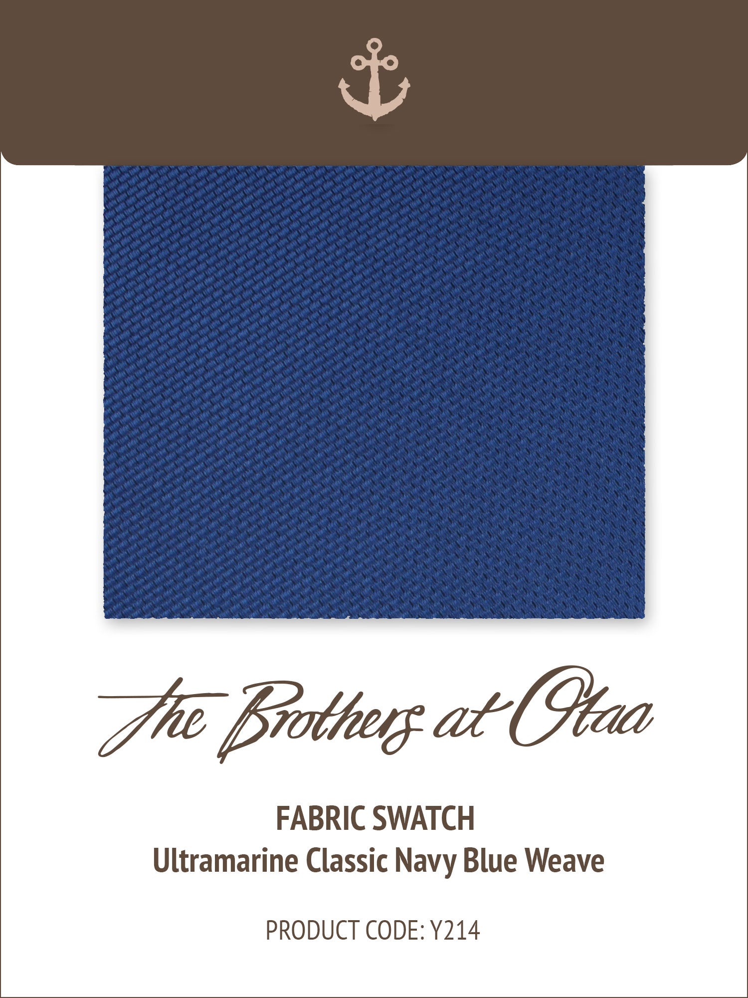 Ultramarine Classic Navy Blue Weave Y214 Fabric Swatch
