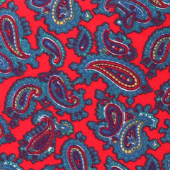 Valentina Red Shiraz Paisley Necktie Fabric