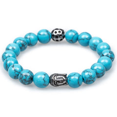Valley of the Kings Blue Turquoise Buddha Bracelet