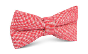 Venetian Red Linen Bow Tie