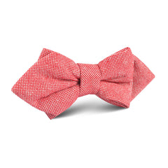Venetian Red Linen Diamond Bow Tie