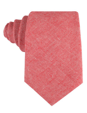 Venetian Red Linen Tie