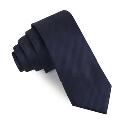Venice Navy Blue Striped Skinny Tie