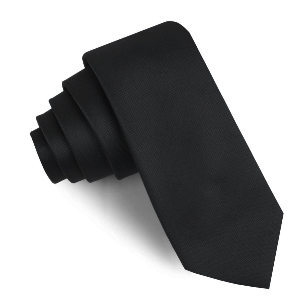 Vienna Black Diamond Skinny Tie | Tuxedo Slim Ties | Mens Thin Necktie ...