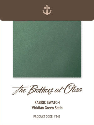 Fabric Swatch (Y345) - Viridian Green Satin