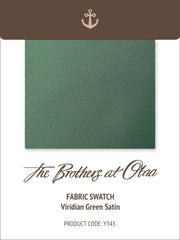 Viridian Green Satin Y345 Fabric Swatch