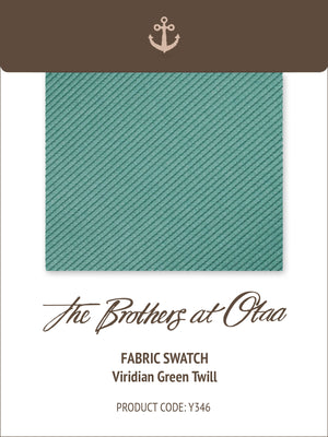 Fabric Swatch (Y346) - Viridian Green Twill