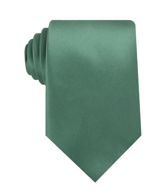 Viridian Green Satin Necktie