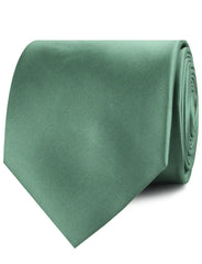 Viridian Green Satin Neckties