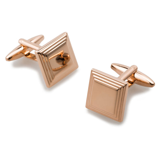 Vitelloni Rose Gold Square Cufflinks