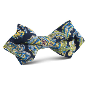 Vivara Yellow on Blue Paisley Diamond Bow Tie