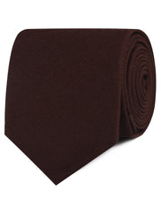 Walnut Brown Slub Linen Necktie