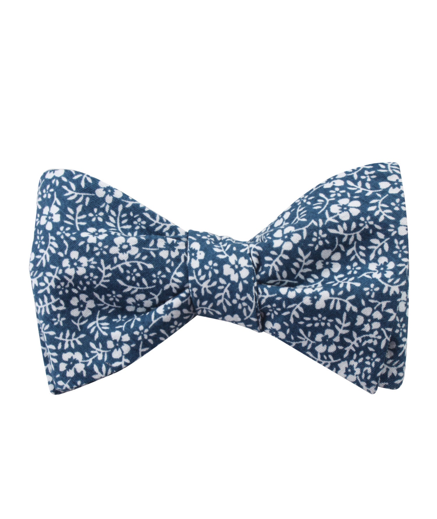 White Orchid Floral Self Tied Bowtie
