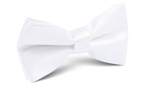 White Satin Bow Tie