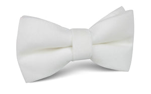 White Velvet Bow Tie