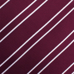 Wine Burgundy Double Stripe Kids Bow Tie Fabric