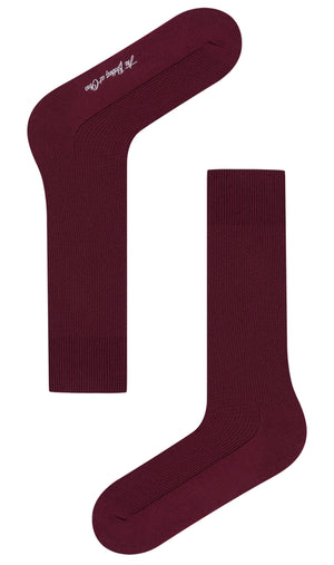 Wine Burgundy Textured Socks