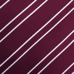 Wine Burgundy Double Stripe Necktie Fabric