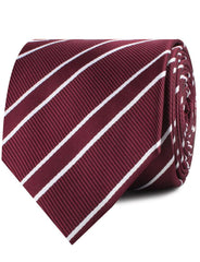 Wine Burgundy Double Stripe Neckties