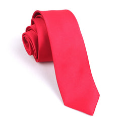 Red Maroon Skinny Tie