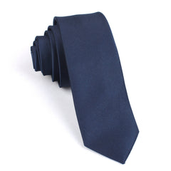 Navy Blue Skinny Tie